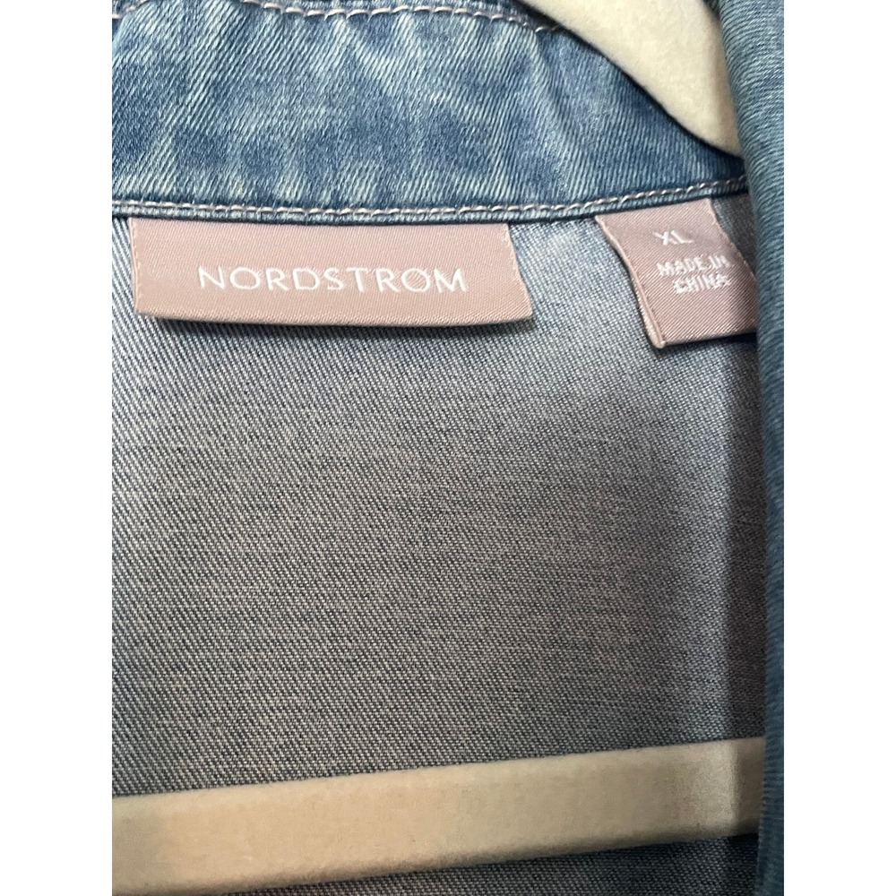 Y2K 2005 Nordstrom Tencel-cotton Utility Barn Jacket Women XL Lagenlook Scandi - Picture 2 of 8